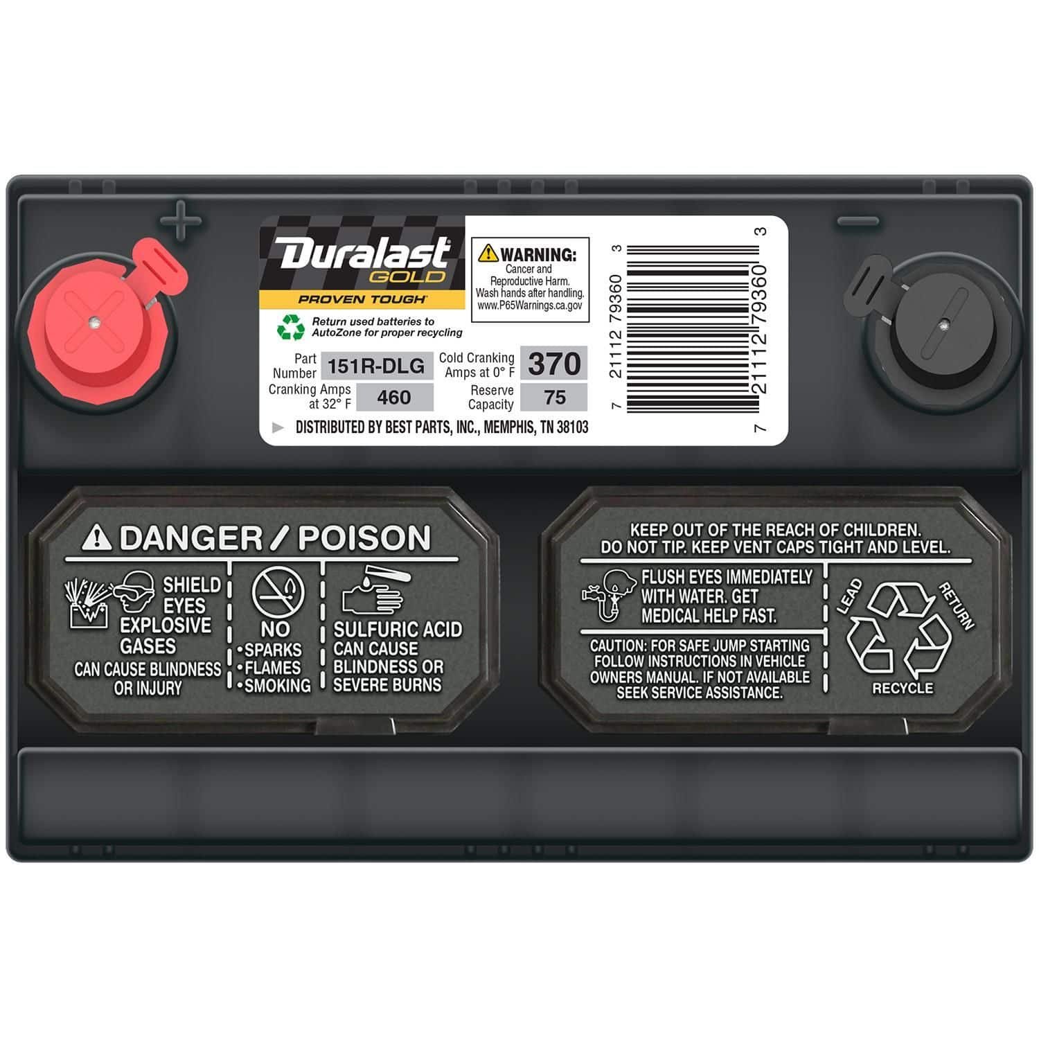 Duralast Gold Group Size 151R Battery 151R-DLG - Image 6