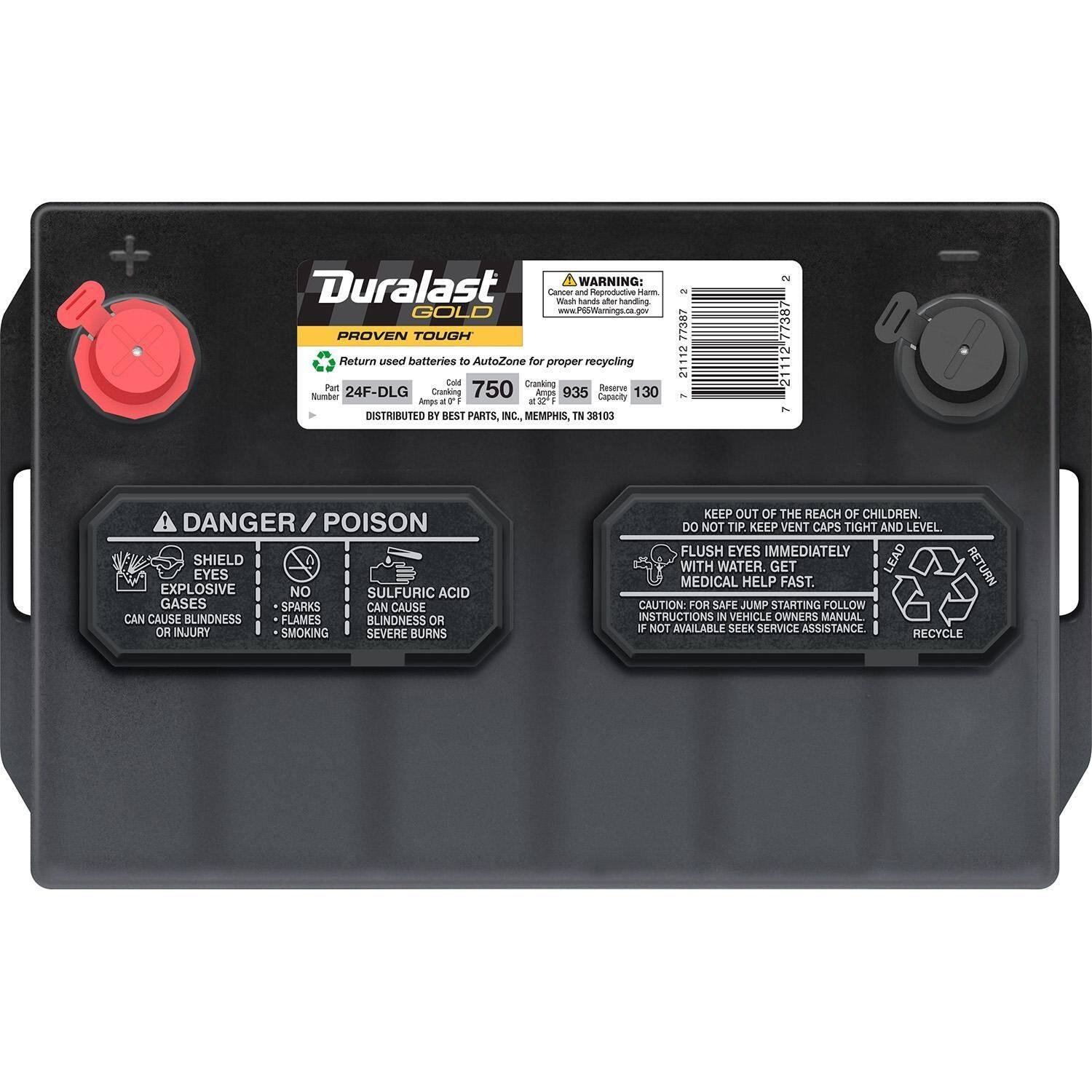 Duralast Gold Group Size 24F Battery 24F-DLG - Image 3