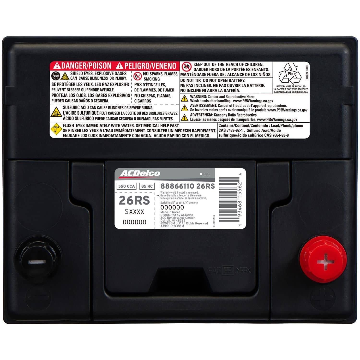 ACDelco Advantage Group Size 26R Battery 26RS - Image 4